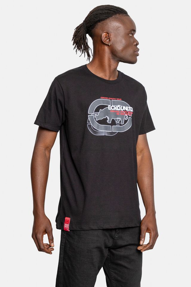 Camiseta-Ecko-Estampada-Preta