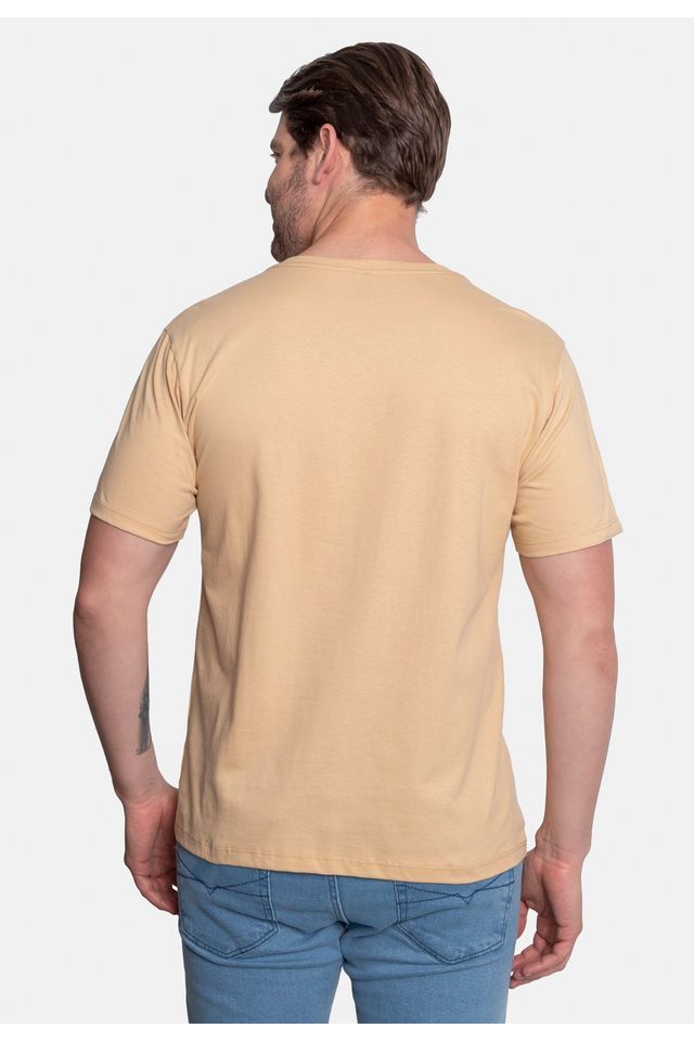 Camiseta-Ecko-Estampada-Bege