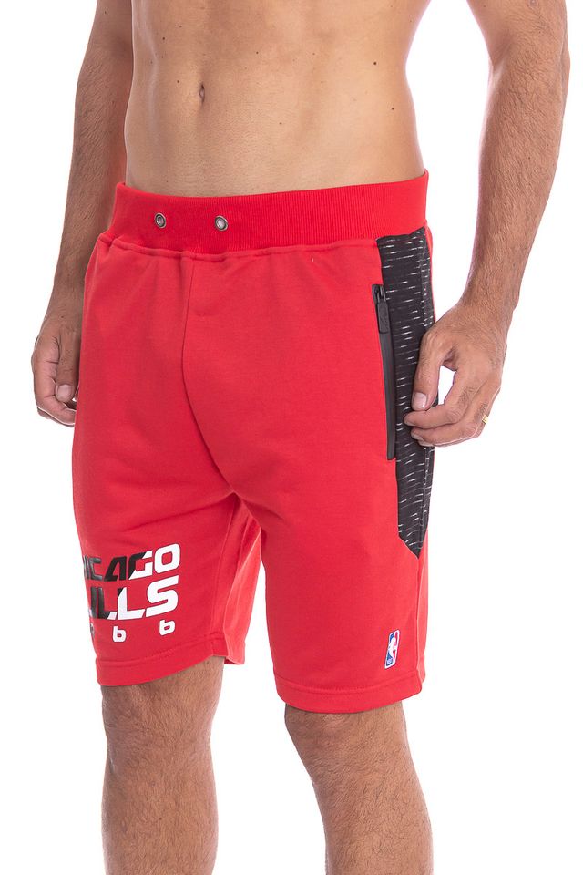 Bermuda-NBA-Moletom-Chicago-Bulls-Vermelha