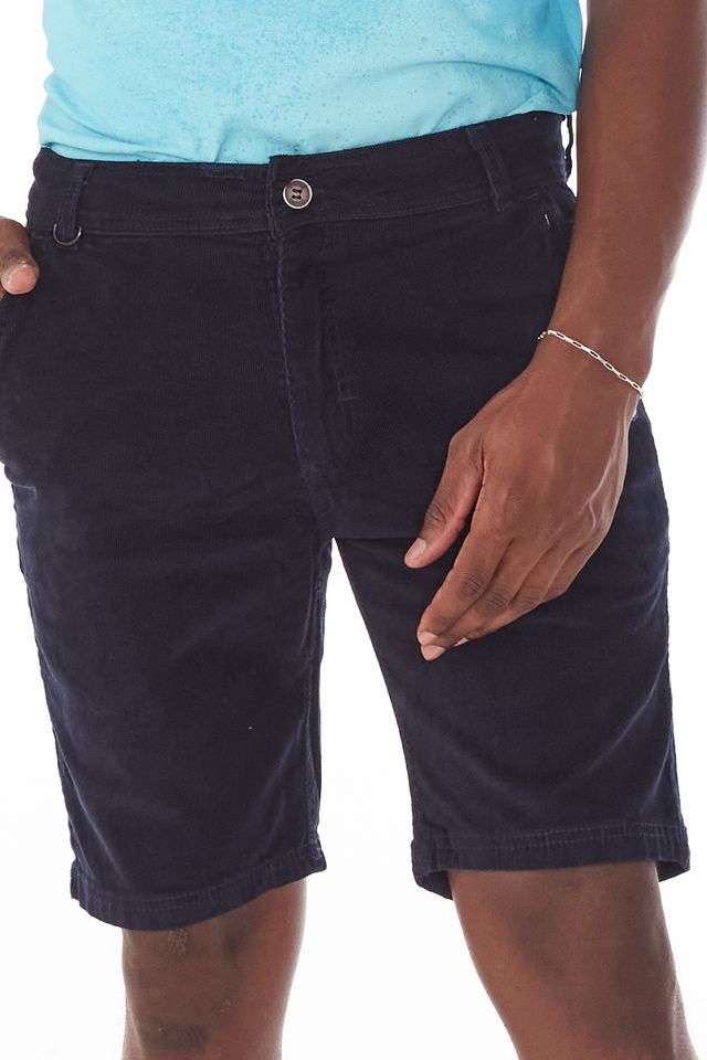 Bermuda-Fatal-Walk-Veludo-Azul-Marinho