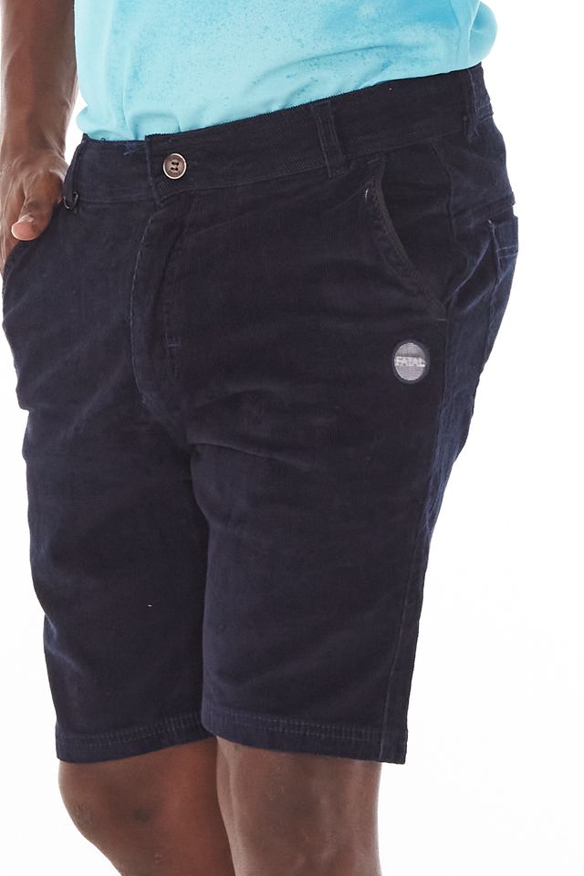 Bermuda-Fatal-Walk-Veludo-Azul-Marinho