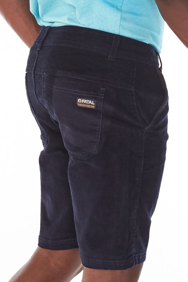 Bermuda-Fatal-Walk-Veludo-Azul-Marinho