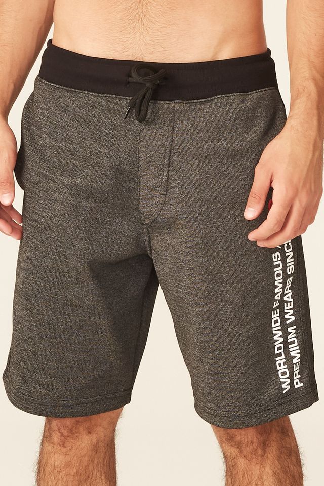 Bermuda-Ecko-Moletom-Preta Bermuda-Ecko-Moletom-Preta