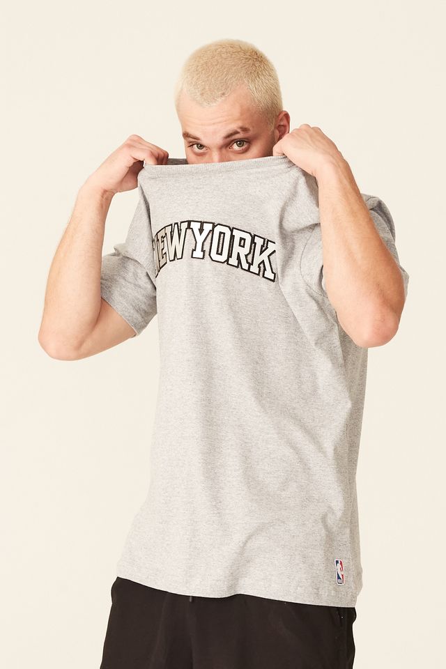 Camiseta-NBA-Holographic-New-York-Knicks-Cinza-Mescla