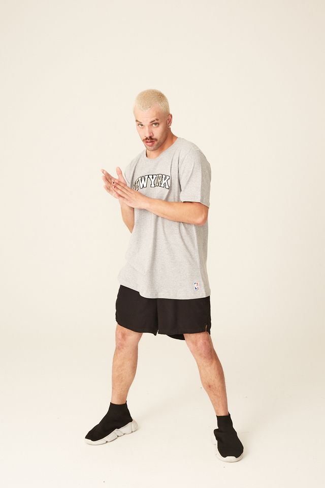 Camiseta-NBA-Holographic-New-York-Knicks-Cinza-Mescla