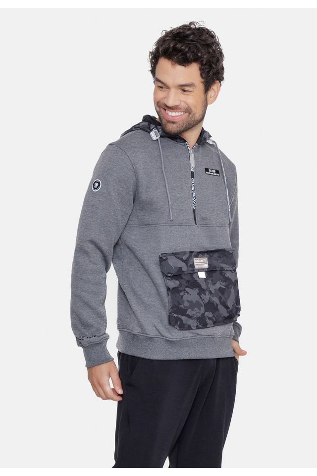 Moletom-Ecko-Fechado-Com-Capuz-Bolso-Frontal-Cinza-Mescla Moletom-Ecko-Fechado-Com-Capuz-Bolso-Frontal-Cinza-Mescla
