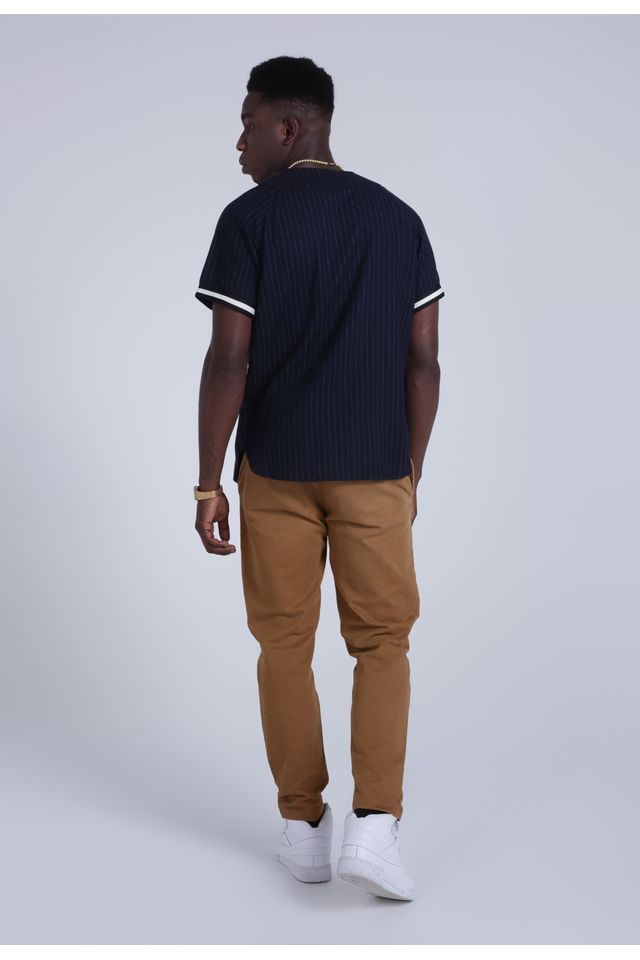 Camisa-Mitchell---Ness-Manga-Curta-Branded-Azul-Marinho