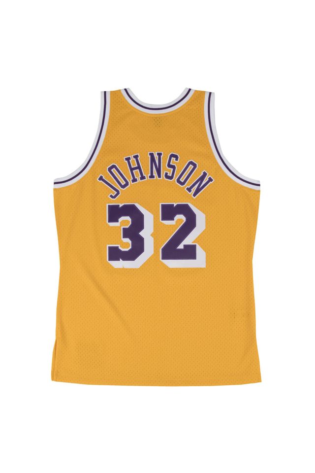 Regata-Mitchell---Ness-Home-Swingman-Jersey-Los-Angeles-Lakers-1984-1985-Magic-Johnson-Amarela