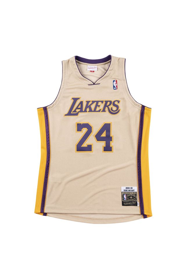 Regata-Mitchell---Ness-Premium-Gold-Swingman-Jersey-Los-Angeles-Lakers-2008-2009-Kobe-Bryant-Dourada