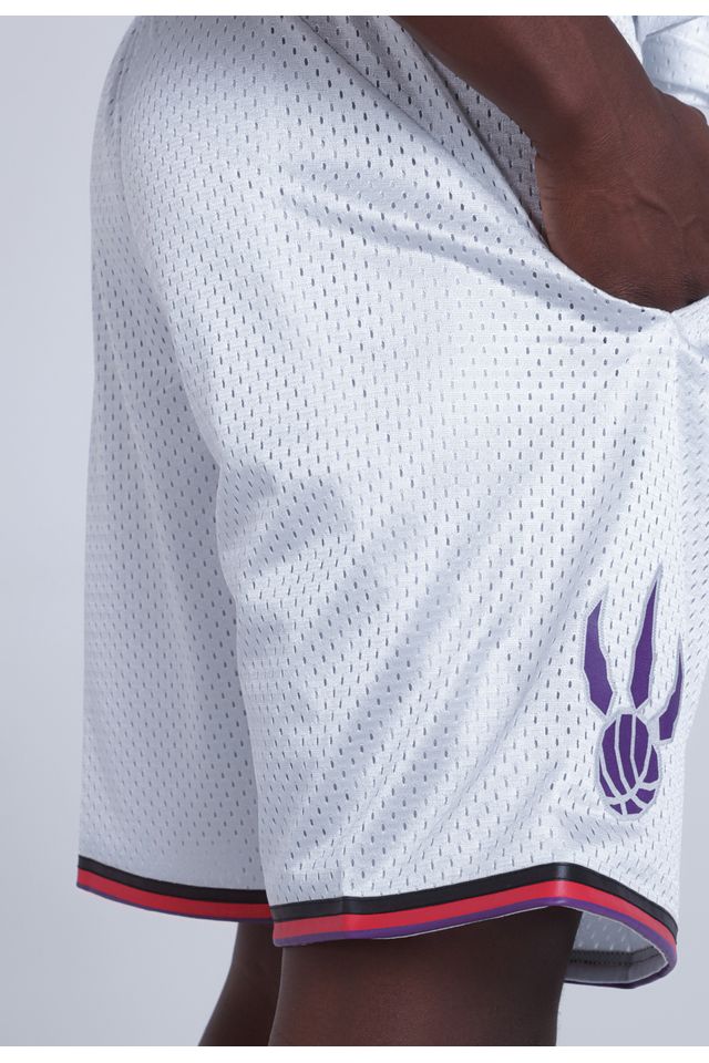 Shorts-Mitchell---Ness-Swingman-Toronto-Raptors-Cinza-Metalico