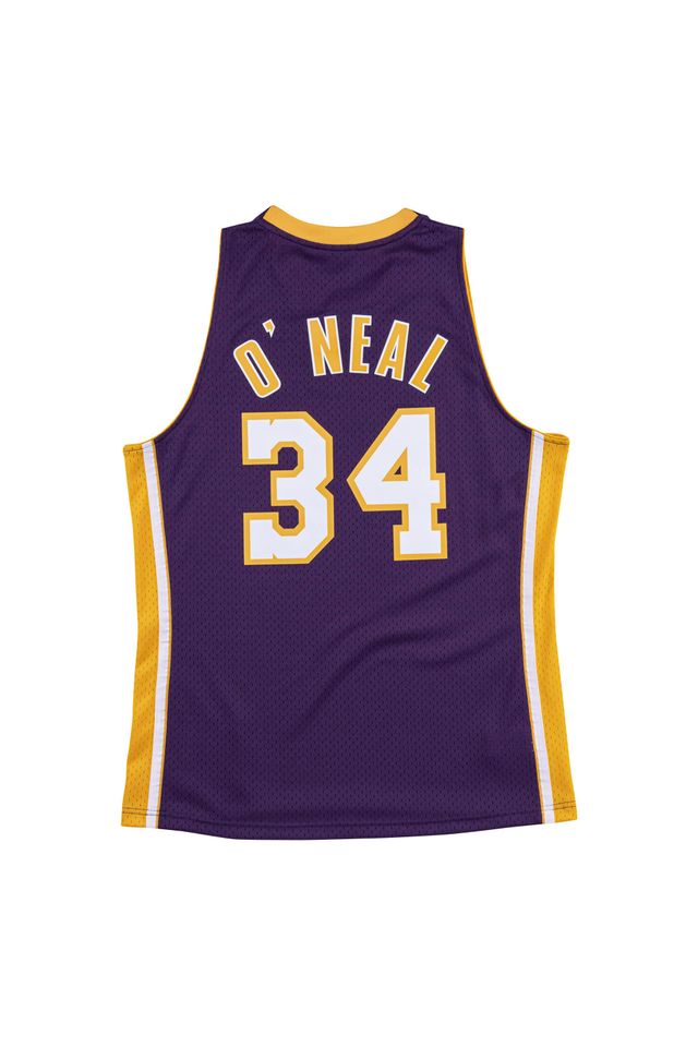 Regata-Mitchell---Ness-Swingman-Jersey-Los-Angeles-Lakers-1999-2000-Shaquille-O-Neal-Roxa