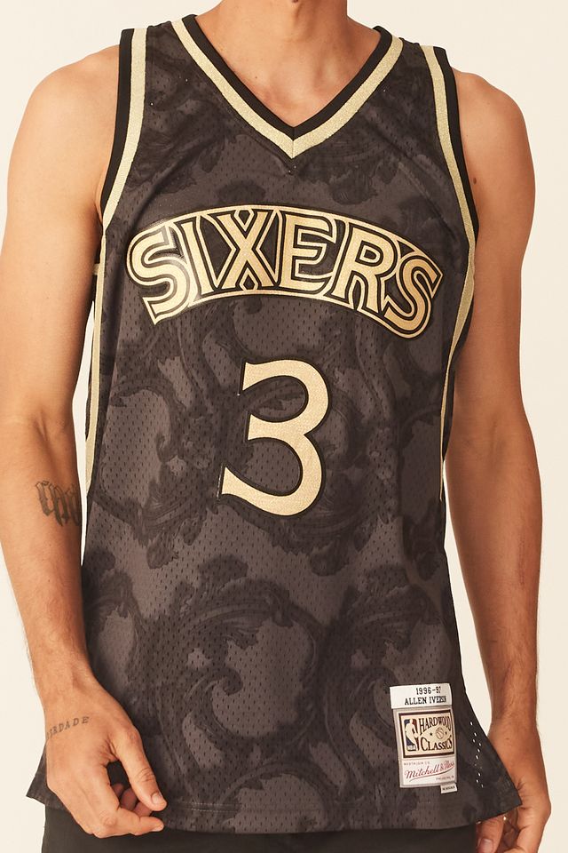 Regata-Mitchell---Ness-Swingman-Jersey-Philadelphia-76ers-1996-1997-Allen-Iverson-Preta