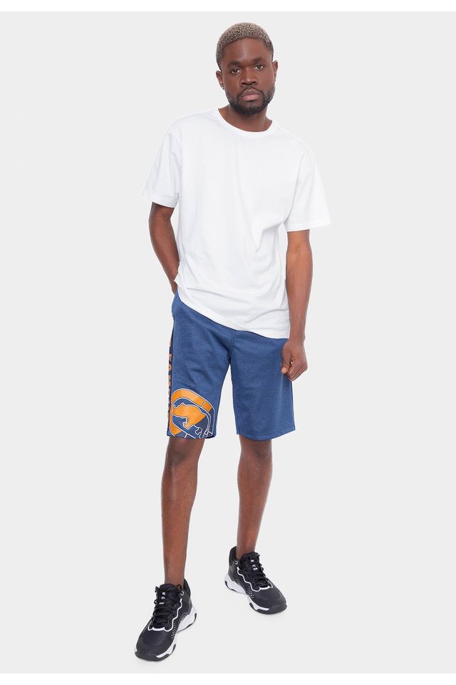 Bermuda-Ecko-Moletom-Raw-Azul