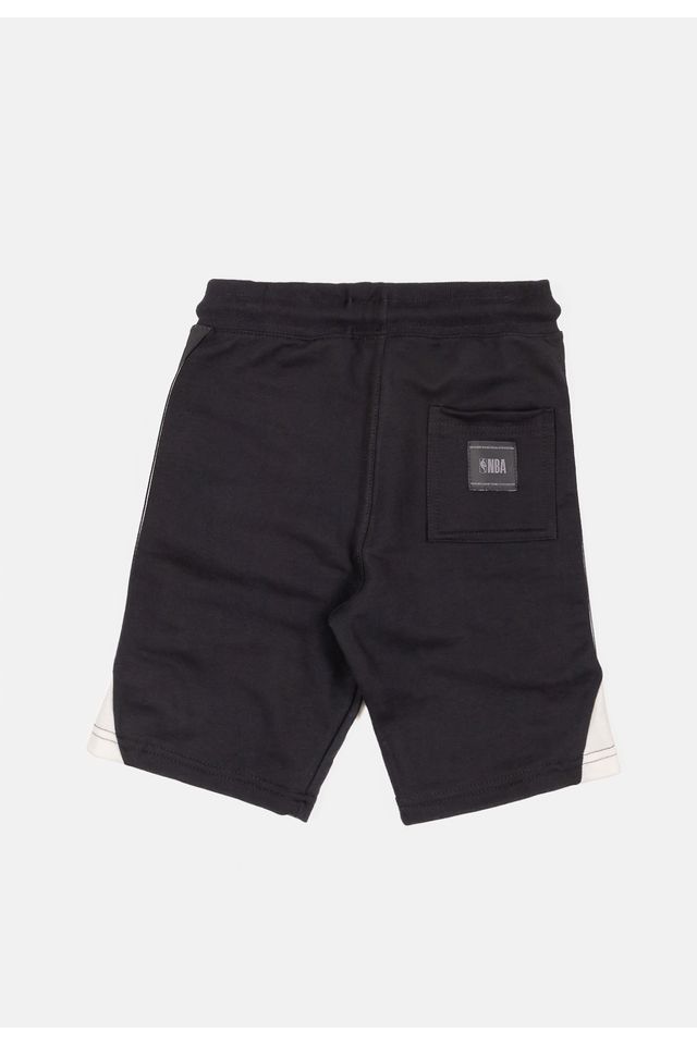 Bermuda-NBA-Moletom-Juvenil-Preta-Pura