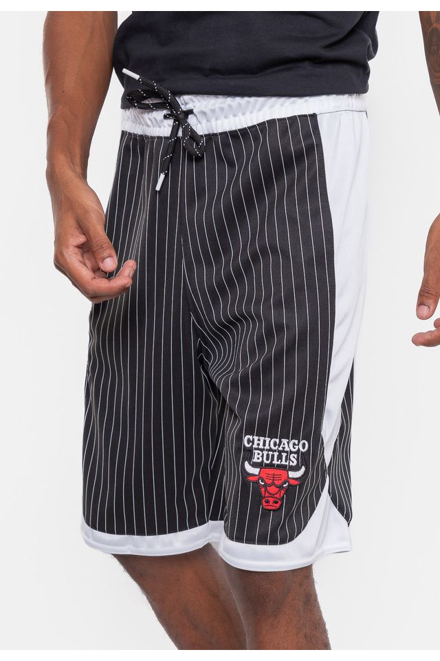 Bermuda-NBA-Stripe-Chicago-Bulls-Preta