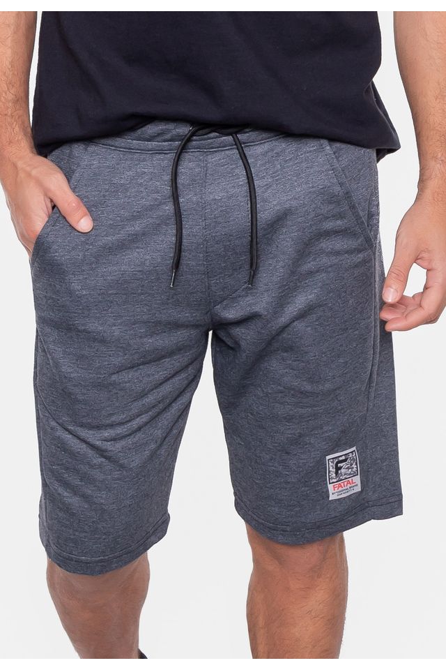 Bermuda-Fatal-Moletom-Fashion-Basic-Mescla-Preta