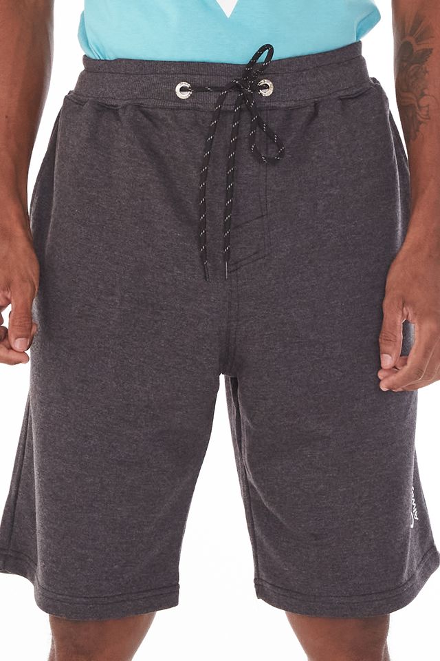 Bermuda-Onbongo-Plus-Size-Moletom-Cinza-Mescla-Escuro Bermuda-Onbongo-Plus-Size-Moletom-Cinza-Mescla-Escuro