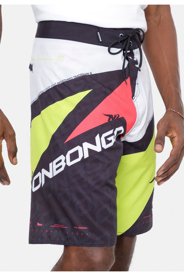 Boardshort-Onbongo-Lord-Preto-Com-Verde