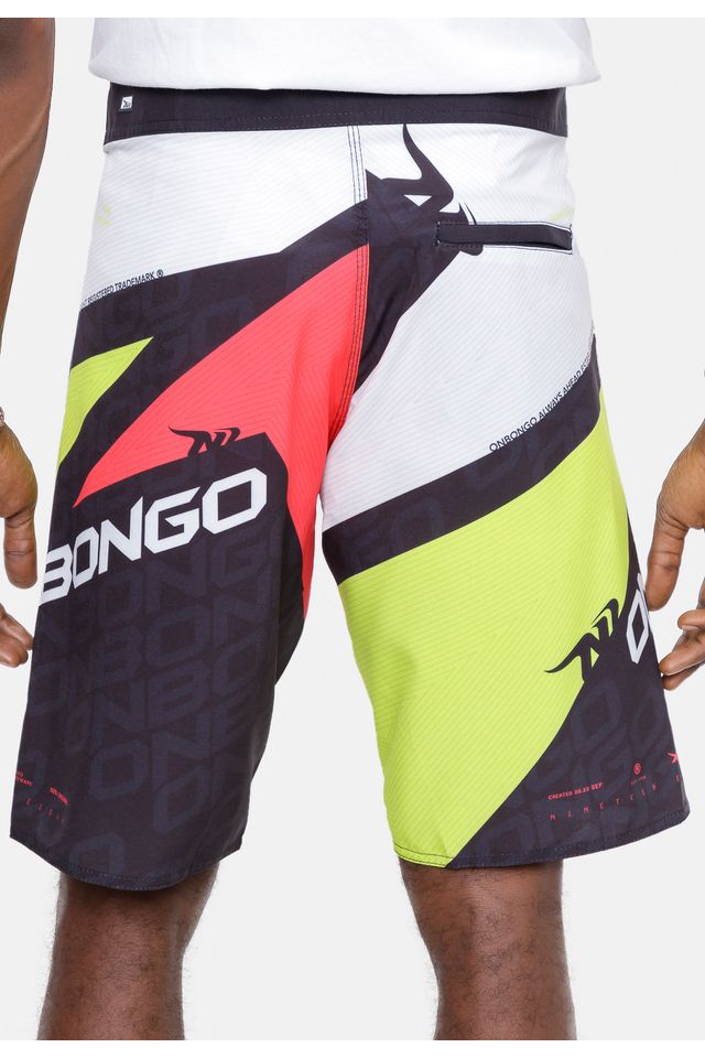 Boardshort-Onbongo-Lord-Preto-Com-Verde