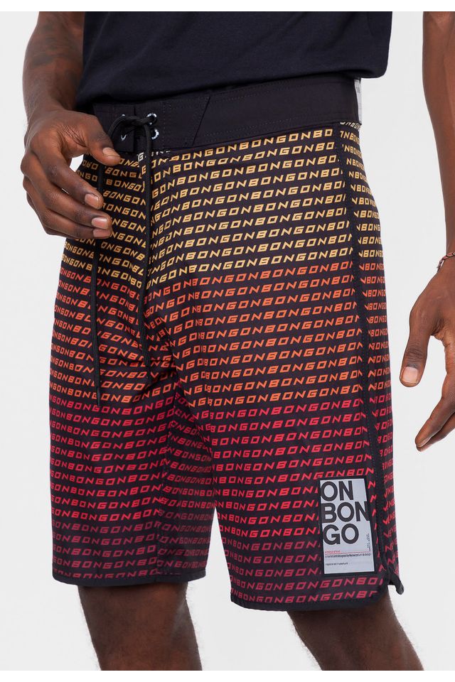 Boardshort-Onbongo-Will-Preto-Com-Laranja