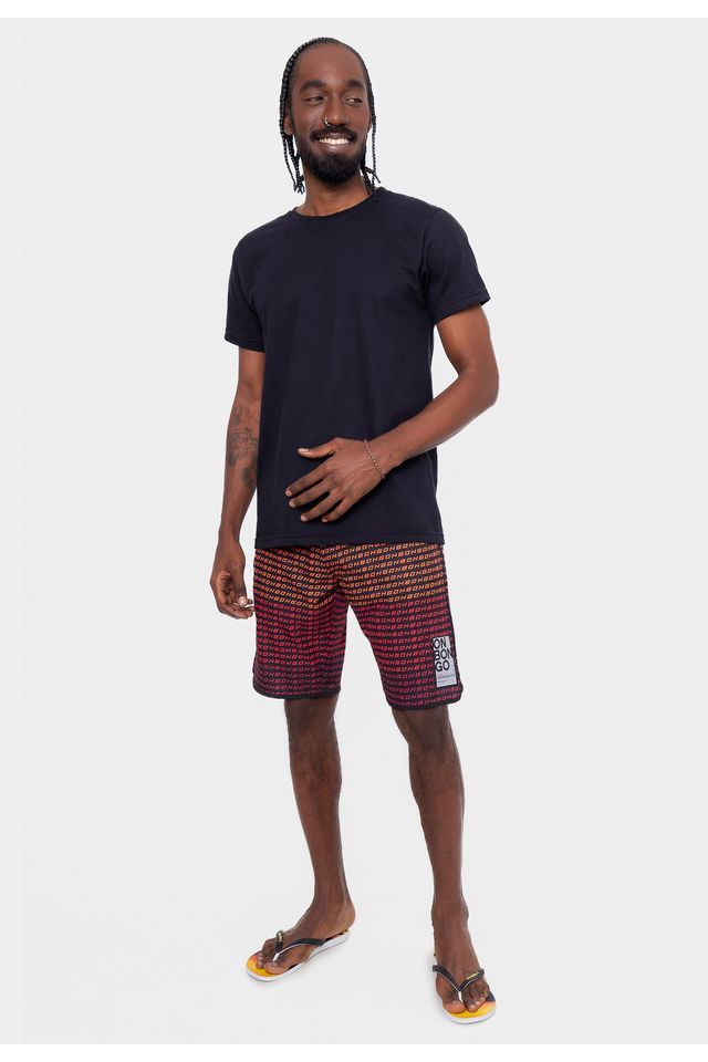 Boardshort-Onbongo-Will-Preto-Com-Laranja