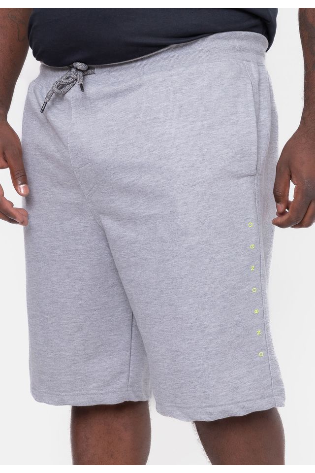 Bermuda-Onbongo-Moletom-Plus-Size-Lion-Cinza-Mescla