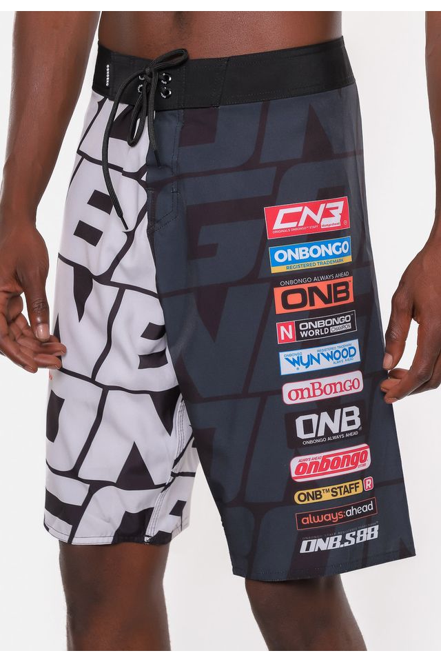 Boardshort-Onbongo-Staff-Preto-C-Branco
