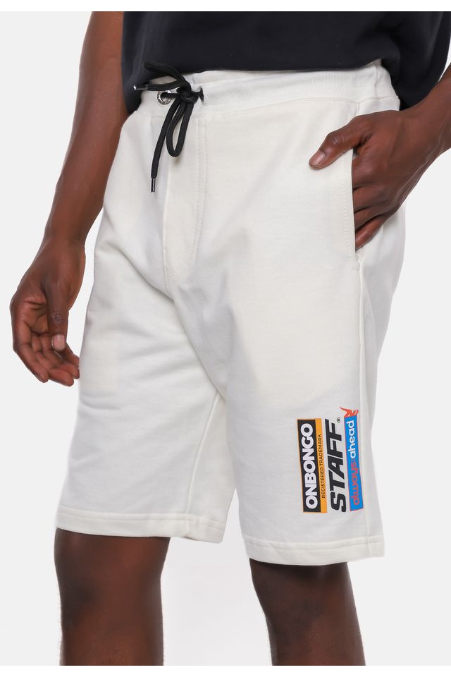 Bermuda-Onbongo-Moletom-Staff-Off-White Bermuda-Onbongo-Moletom-Staff-Off-White