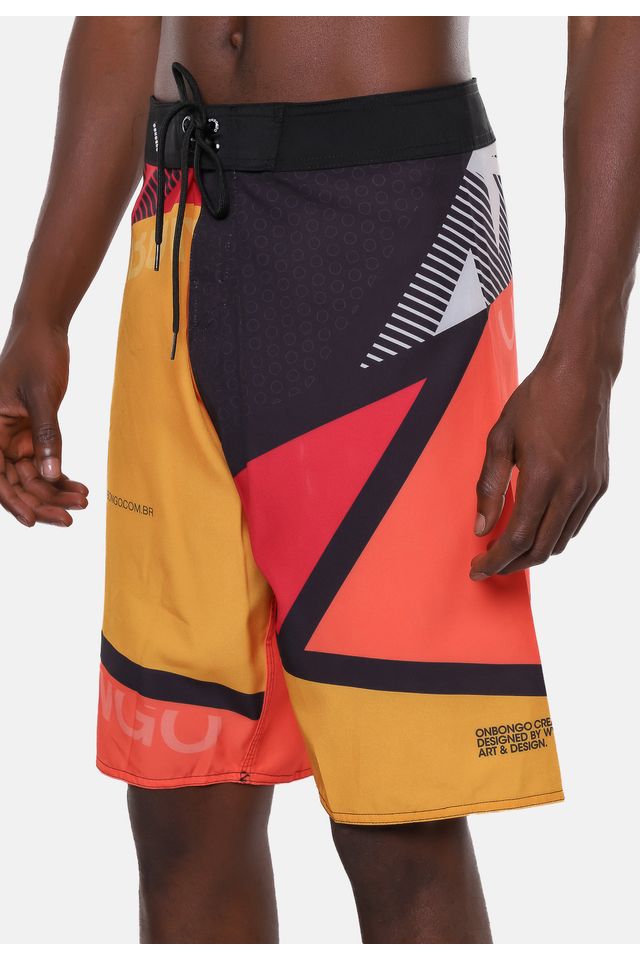 Boardshort-Onbongo-Snc88-Vermelho-Laranja