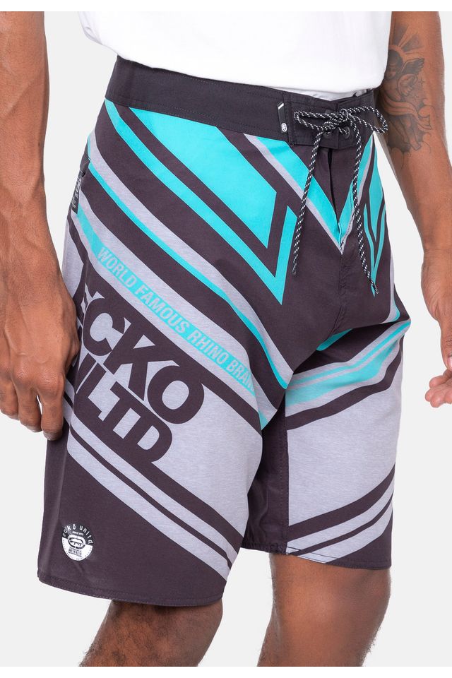 Boardshort-Ecko-Rain-Preto-e-Verde