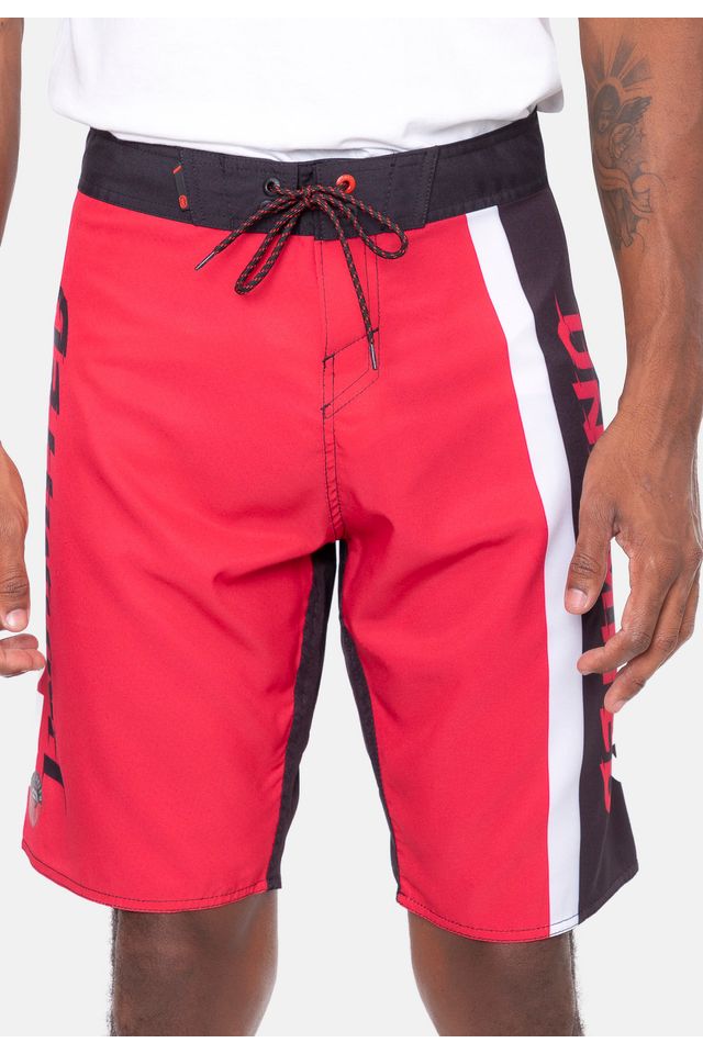 Boardshort-Ecko-Hit-Preto-e-Vermelho