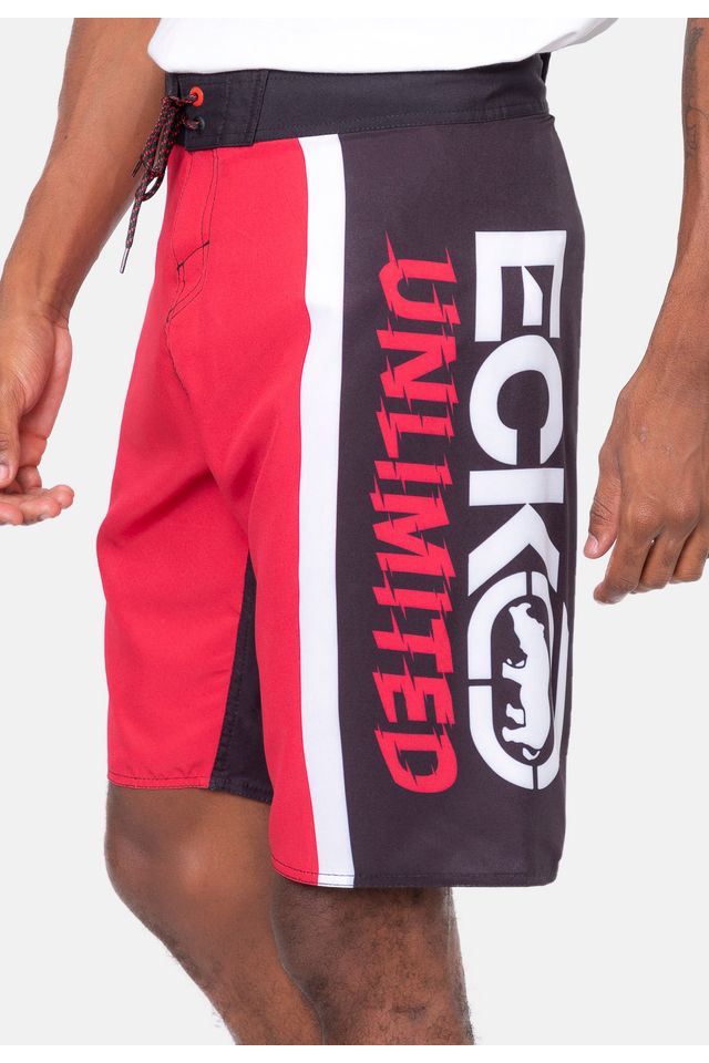 Boardshort-Ecko-Hit-Preto-e-Vermelho