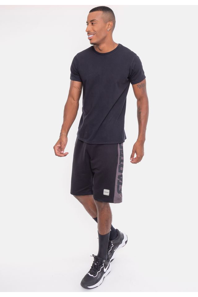 Bermuda-Starter-Moletom-Preta