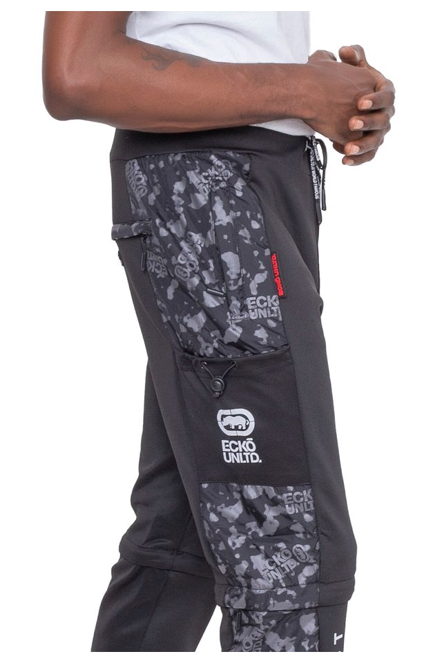 Calca-Ecko-Bermuda-Sintetica-Preta