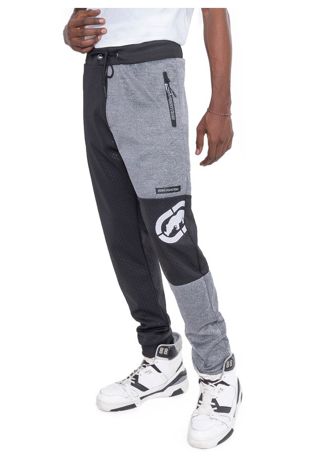 Calca-Ecko-Sintetica-Preta-e-Cinza