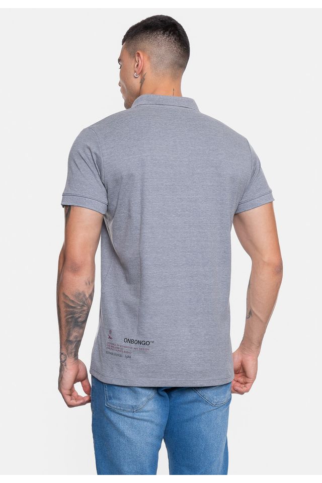 Camisa-Polo-Onbongo-Piquet-Masculina-Sign-Cinza-Mescla