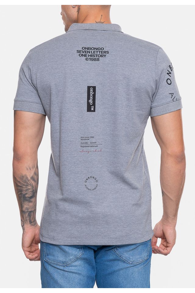 Camisa-Polo-Onbongo-Piquet-Masculina-Aust-Cinza-Mescla