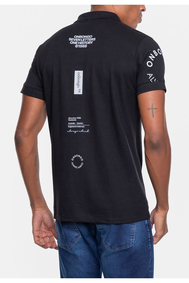 Camisa-Polo-Onbongo-Piquet-Masculina-Aust-Preta