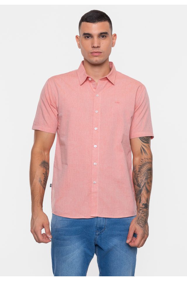 Camisa-HD-Linho-Color-Vermelha-Mescla Camisa-HD-Linho-Color-Vermelha-Mescla