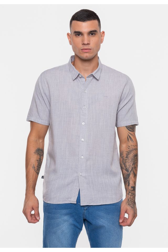 Camisa-HD-Linho-Color-Cinza Camisa-HD-Linho-Color-Cinza