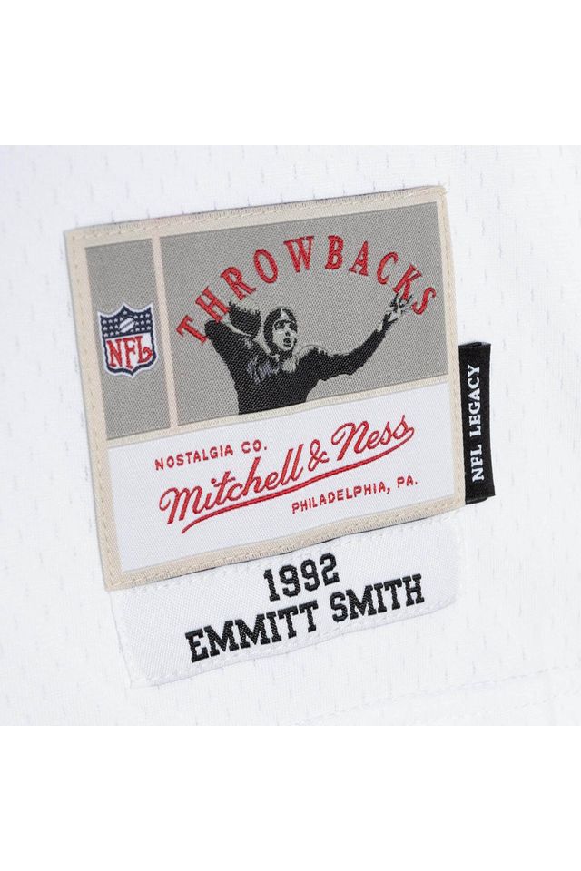 Camisa-Mitchell---Ness-NFL-Legacy-Emmitt-Smith-Dallas-Cowboys-1992-Jersey-Branca