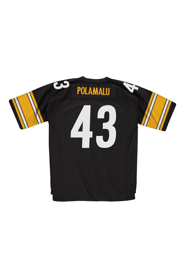 Camisa-Mitchell---Ness-NFL-Legacy-Jersey-Pittsburgh-Steelers-2005-Troy-Polamalu-Preta