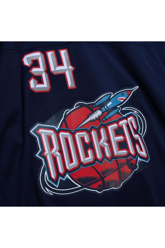 Camisa-Mitchell---Ness-NBA-Audible-Houston-Rockets-Hakeem-Olajuwon-Azul