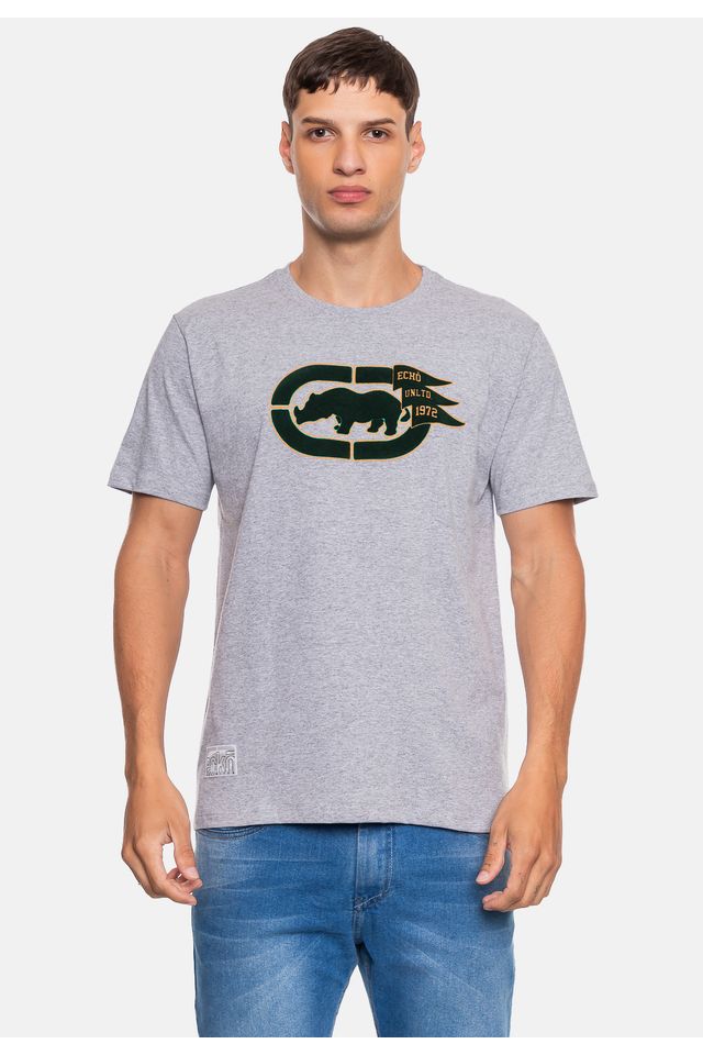 Camiseta-Ecko-Masculina-Teamecko-Cinza-Mescla