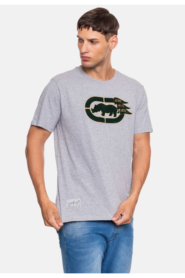 Camiseta-Ecko-Masculina-Teamecko-Cinza-Mescla