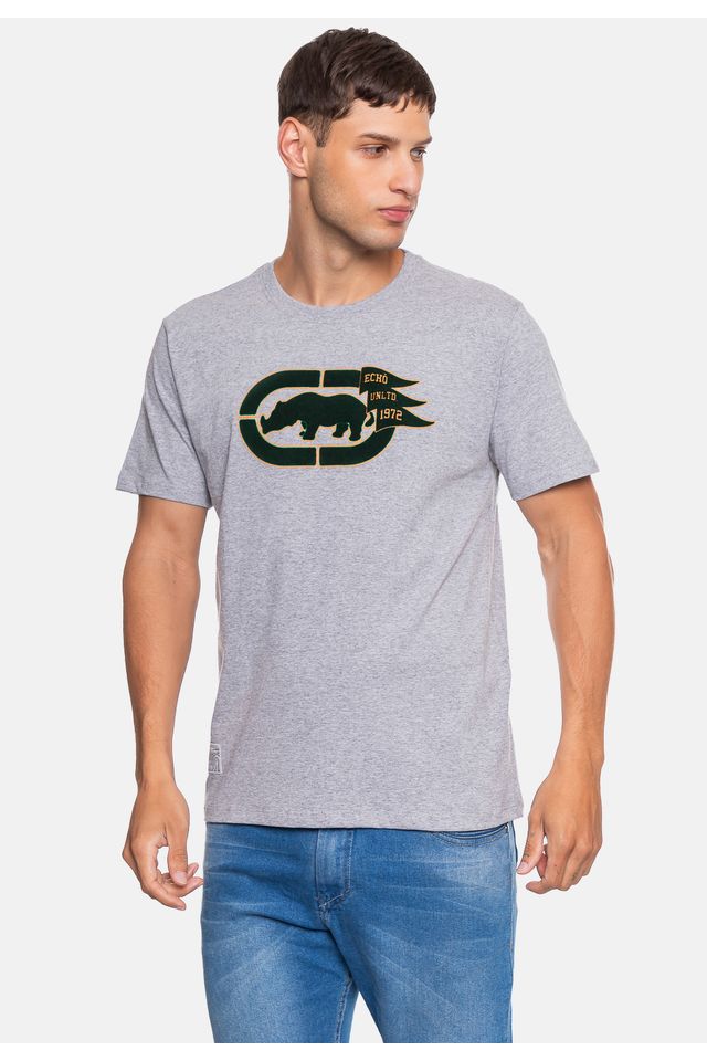 Camiseta-Ecko-Masculina-Teamecko-Cinza-Mescla