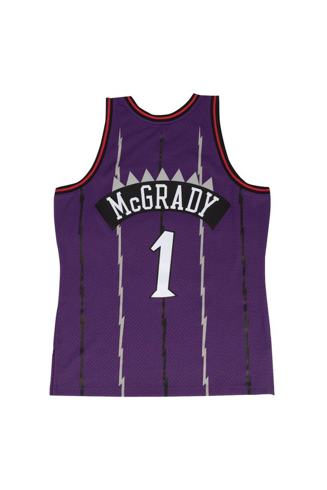 Regata-Mitchell---Ness-Road-Swingman-Jersey-Toronto-Raptors-1998-99-Tracy-Mcgrady-Roxa