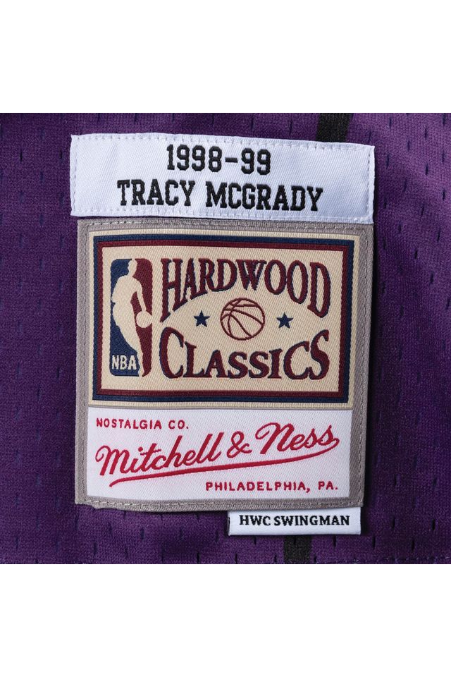 Regata-Mitchell---Ness-Road-Swingman-Jersey-Toronto-Raptors-1998-99-Tracy-Mcgrady-Roxa