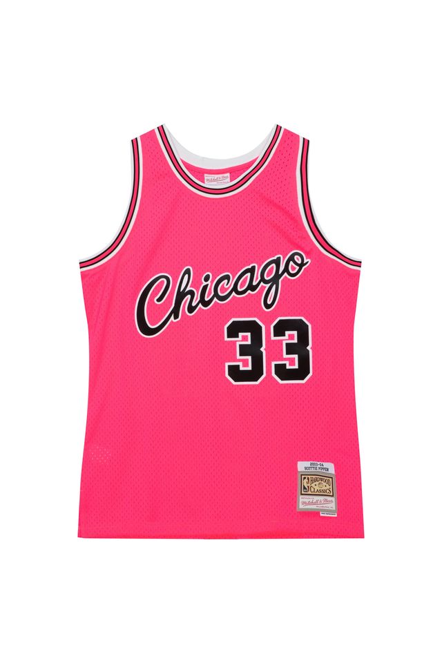 Regata-Mitchell---Ness-Neon-Tropical-Swingman-Jersey-Chicago-Bulls-1997-98-Scottie-Pippen-Rosa Regata-Mitchell---Ness-Neon-Tropical-Swingman-Jersey-Chicago-Bulls-1997-98-Scottie-Pippen-Rosa
