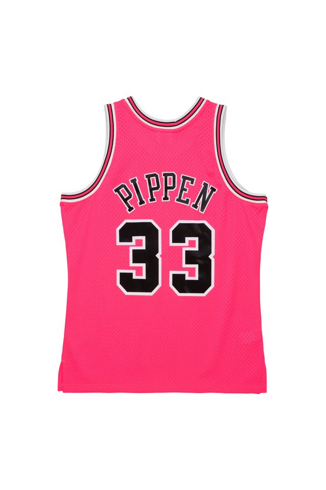 Regata-Mitchell---Ness-Neon-Tropical-Swingman-Jersey-Chicago-Bulls-1997-98-Scottie-Pippen-Rosa